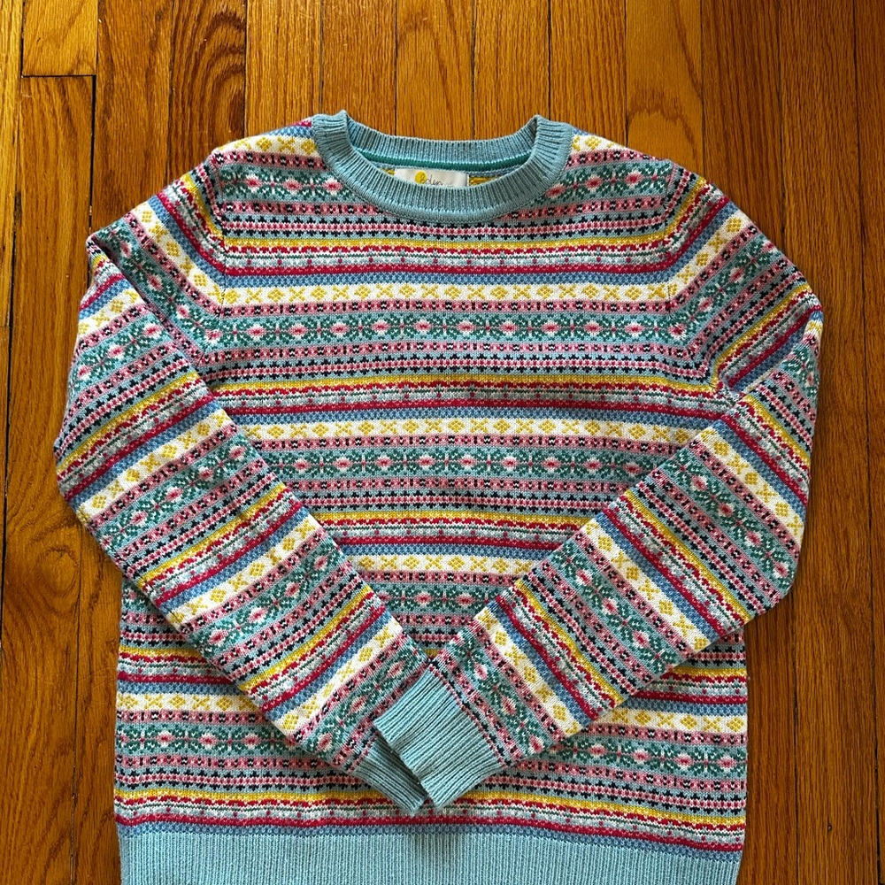 Boden Edie Fair Isle Crewneck Sweater